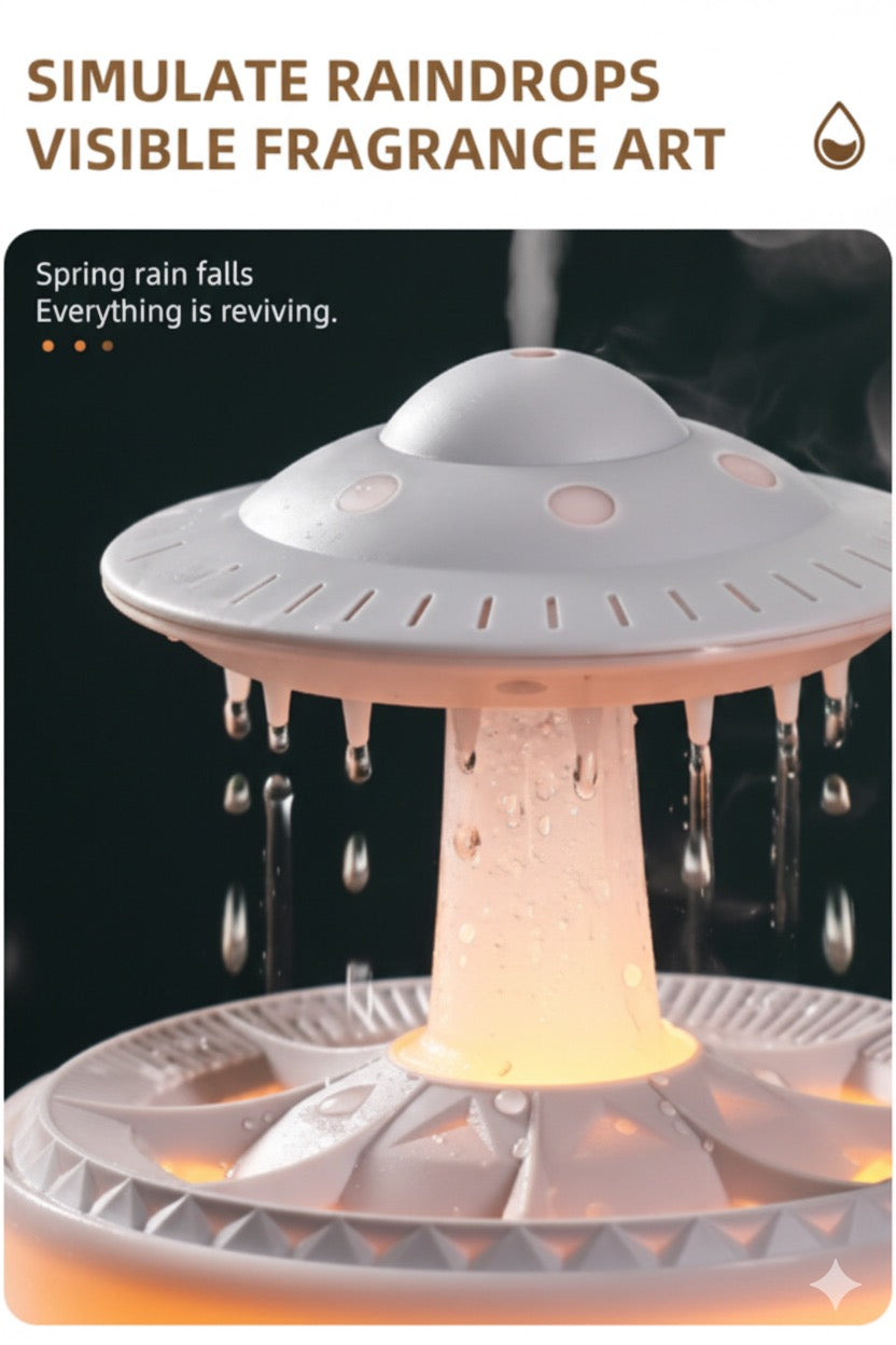 ABS CloudRain Aroma Diffuser, Purple, Corded Electric