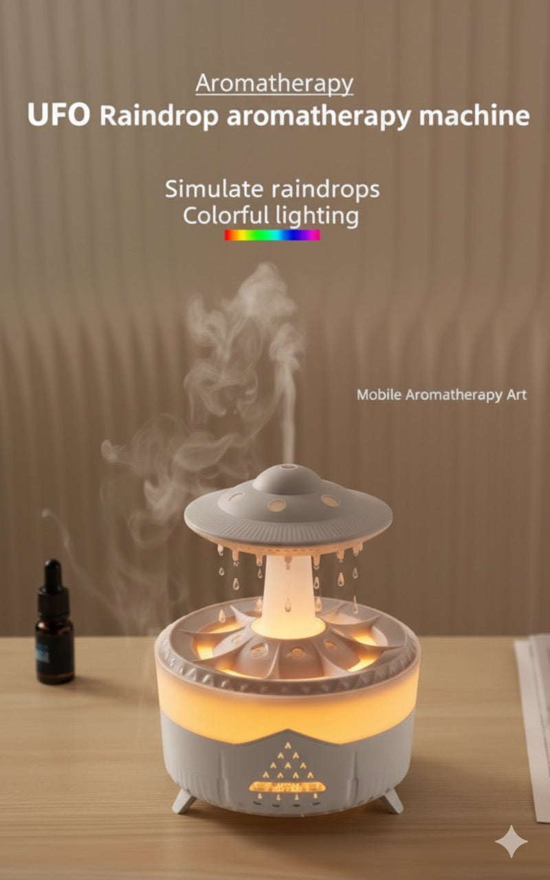 ABS CloudRain Aroma Diffuser, Purple, Corded Electric