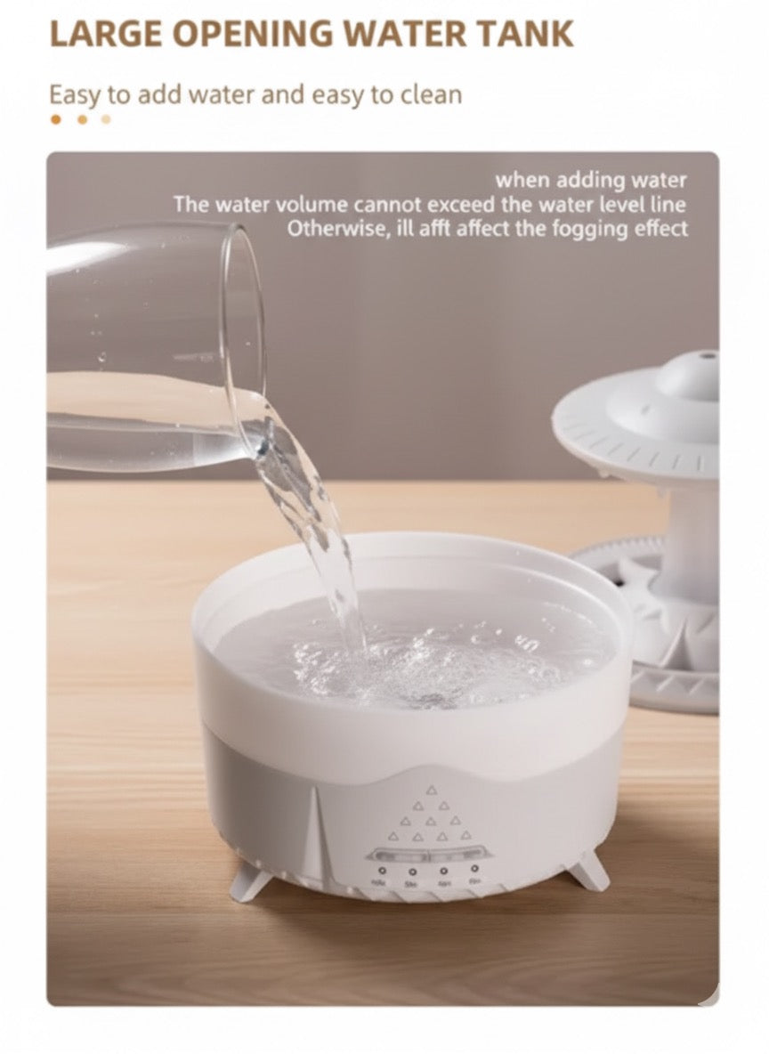 ABS CloudRain Aroma Diffuser, Purple, Corded Electric