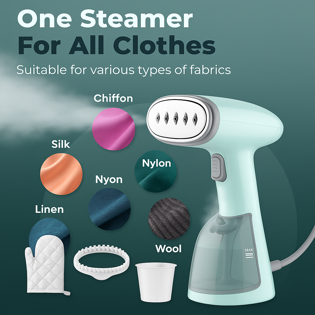 Sea Green GC111 Rang-E-Tech Handheld Garment
Steamer