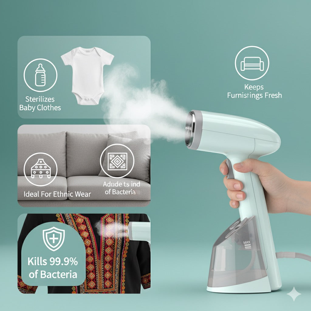 Sea Green GC111 Rang-E-Tech Handheld Garment
Steamer
