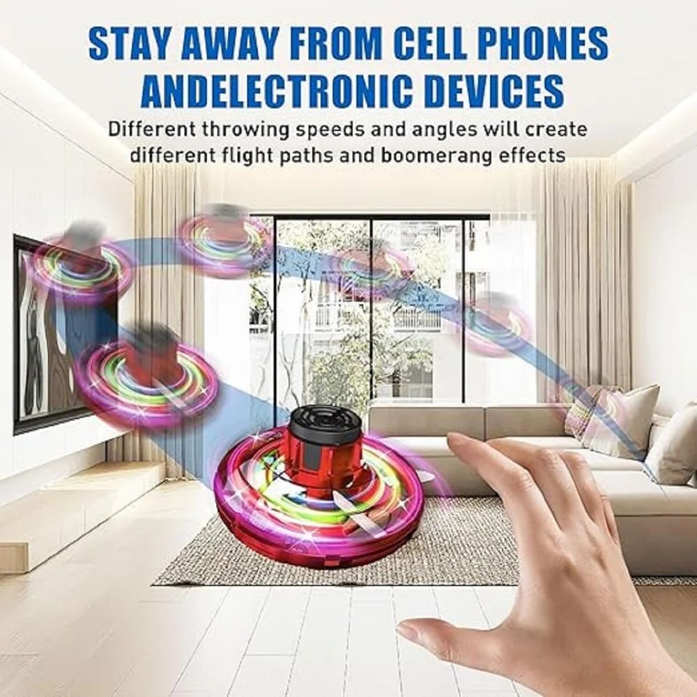 Flynova Flying Spinner Flying Gyro Spinner Flying Orb Ball UFO Flying Ball Hand Controlled Boomerang